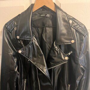 Black Leather Jacket - Size L